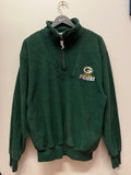 Green Bay Packers Russell Athletic 1/4 Zip Fleece Pullover Jacket Sz M
