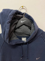 Nike Navy Blue Gray Hood Hoodie Sz L