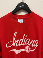 Vintage IU Indiana University Script Logo T-Shirt Sz L