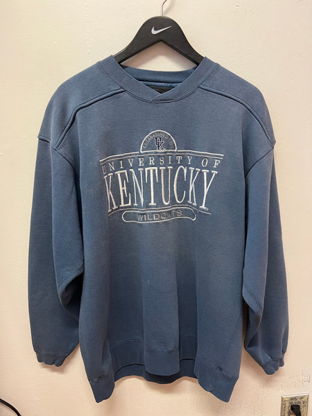 UK University of Kentucky Wildcats Embroidered Crewneck Sweatshirt Sz L