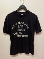Vintage and on the 8th Day God Created Harley-Davidson T-Shirt Sz M