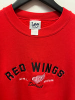 Vintage Detroit Red Wings Embroidered Sweatshirt Sz L