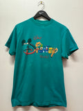 Mickey Inc Walt Disney World in Disney Font Teal Green T-Shirt Sz M