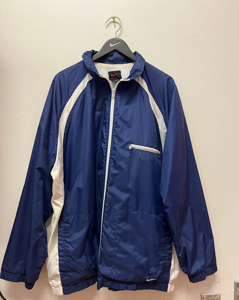 Blue White Nike Windbreaker Jacket Sz XXL 812 Vintage