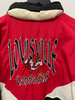 University of Louisville Cardinals Front & Back Embroidered Graphics 1/2 Zip Jackets Sz M