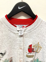 Vintage Birds Cardinal Morning Sun Cardigan Sweatshirt with Pockets Sz M