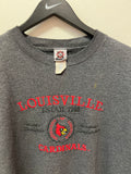 University of Louisville Cardinals Gray Embroidered Sweatshirt Sz XL