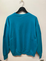 Bootleg Tommy Jeans Embroidered Teal Green Crewneck Sweatshirt Sz L