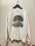 Vintage Disney Animal Kingdom Theme Park Tree of Life White Crewneck Sweatshirt Sz M