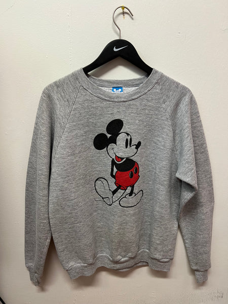 Vintage Mickey Disney Gray Crewneck Sweatshirt Sz L 812 Vintage