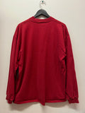 Vintage Nike Mock Neck Cranberry Red Embroidered Swoosh Long Sleeve Top Shirt Sz XL