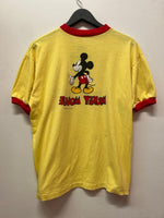 Vintage Mickey Mouse Florida Front & Back Graphics Yellow T-Shirt Sz M