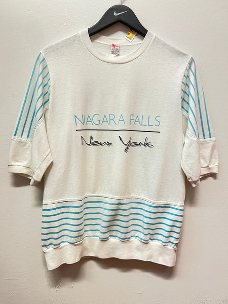 Vintage Niagara Falls New York Textile Prints T-Shirt Top Sz L