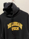 Vintage Michigan Tech University Huskies Black Hoodie Sz L
