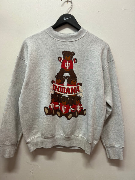 Vintage IU Indiana University Bears Cheer Pyramid Crewneck Sweatshirt Sz M