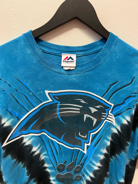 Vintage Majestic Carolina Panthers Tie Dye Shirt