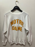 Vintage University of Notre-Dame White Champion Crewneck Sweatshirt Sz L
