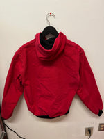 Vintage Red Carhartt Hooded Bomber Jacket Sz M