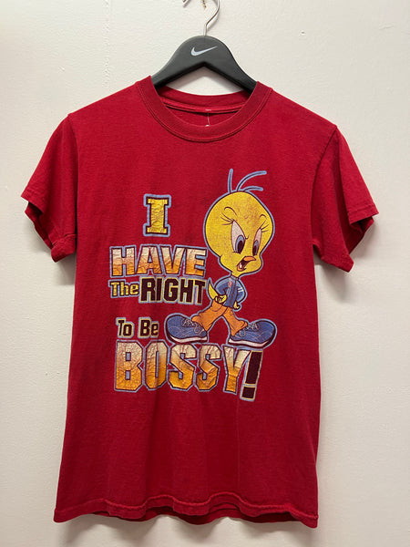 Tweety I Have the Right to Be Bossy! T-Shirt Sz S