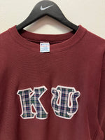 Vintage Kappa Psi Plaid Embroidered Champion Reverse Weave Crewneck Sweatshirt Sz  XL