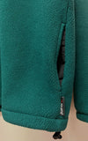 Vintage Dark Green 1/2 Zip Fleece Pullover Sz M