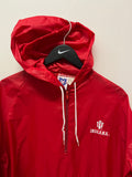 IU Indiana University Embroidered 1/2 Zipped Windbreaker Jacket with Hood Sz L