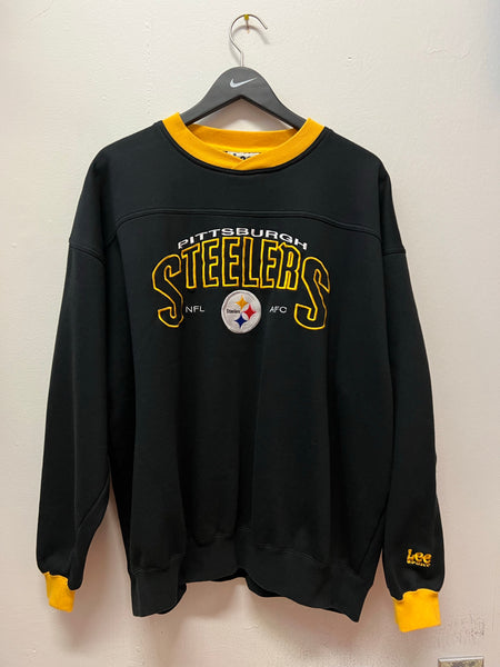 LEE Pittsburgh Steelers Embroidered NFL Football Sweatshirt (XXL)