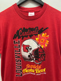 Vintage 1991 Louisville Cardinals Football Sunkist Fiesta Bowl T-Shirt Front & Back Graphics Sz L