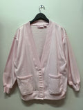 Vintage Pink Sweatshirt Cardigan Sz M