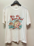 Vintage 1988 Looney Tunes Taz Bite the Boogie Board T-Shirt Sz L