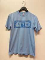 Vintage Dollar Bill Blue T-Shirt Sz M