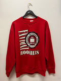 Vintage IU Indiana University Hoosiers Crest Large Graphics Crewneck Sweatshirt Sz L