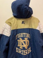 University of Notre Dame Fighting Irish Starter 1/2 Zip Puffer Jacket Sz L