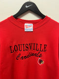 Vintage University of Louisville Cardinals Embroidered Crewneck Sweatshirt Sz S