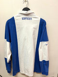 UK University of Kentucky Nike Striped Long Sleeve Polo Shirt Sz XL