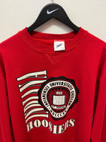 Vintage IU Indiana University Hoosiers Crest Large Graphics Crewneck Sweatshirt Sz L