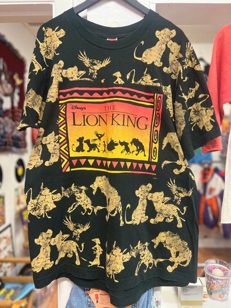 Vintage 90s The Lion King Disney Jerry Leigh All Over Print T-Shirt Sz XL
