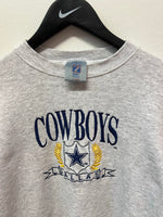 Dallas Cowboys Embroidered Gray Crewneck Sweatshirt Sz XL
