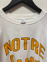 Vintage University of Notre-Dame White Champion Crewneck Sweatshirt Sz L