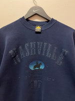 Vintage Nashville Home of Country Music Cowboy Crewneck Sweatshirt Sz M