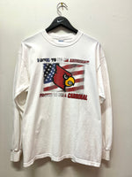 University of Louisville Proud to be an American Proud to be a Cardinal Flag Long Sleeve T-Shirt Sz L