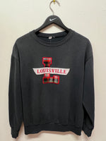University of Louisville Plaid Embroidered Crewneck Sweatshirt Sz L