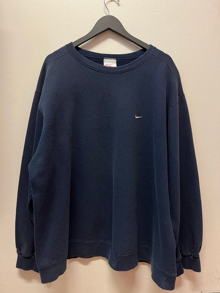 Vintage Nike White Tag Navy Blue Crewneck Sweatshirt Sz XXL