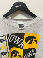 Vintage Iowa Hawkeyes Gray All Over Graphics Crewneck Sweatshirt Sz L