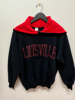 Vintage University of Louisville Cardinals Sweatshirt with Shawl Collar Sz S