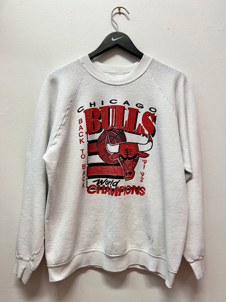 Vintage Chicago Bulls Back to Back 1991 1992 World Champions Crewneck Sweatshirt Sz XL