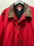 Marlboro County Store Red Jacket with Leather Collar Sz L