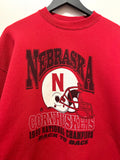 Vintage 1995 Nebraska Cornhuskers Football National Champions Back to Back Sweatshirt Sz XL