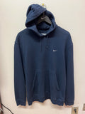 Nike Gray Tag Navy Blue Hoodie Sz L