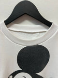 Vintage Mickey Mouse Front & Back All Over Graphics Black & White Crewneck Sweatshirt Sz M